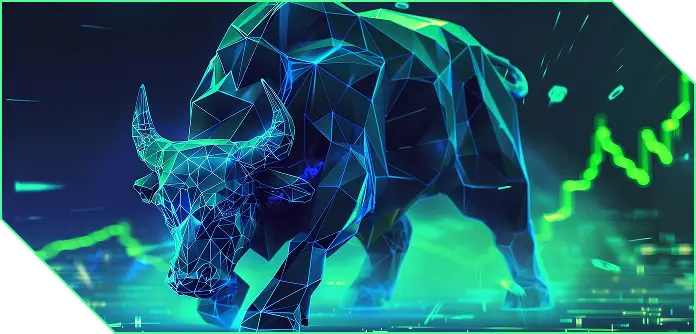 Bull trader digital futurista